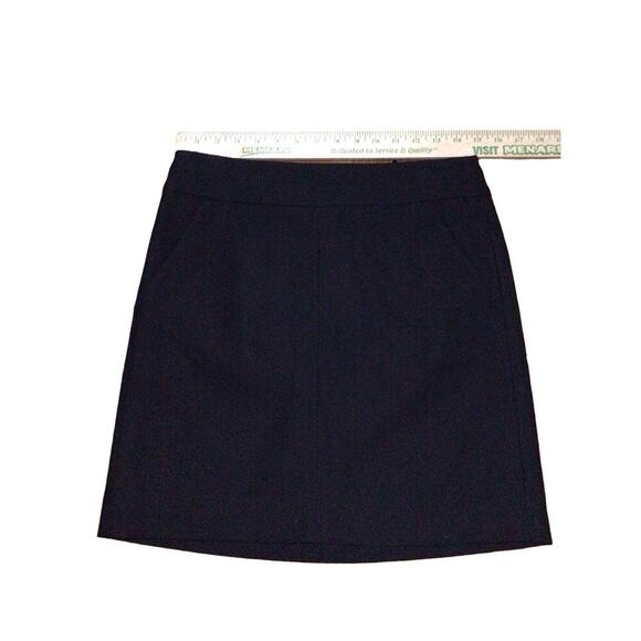 LOFT Pencil Skirt Womens Small Black Zip Back Petites - Picture 7 of 8